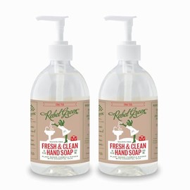 Rebel Green Fresh & Clean Hand Soap - Moisturizing Natural Bathroom & Kitchen Liquid Soap - Gentle Household Hand Wash - Chai Tea, 12 Fl Oz (Pack of 2)