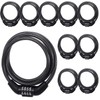 10 Pcs Bike Lock Cable with Combination - 4 Feet