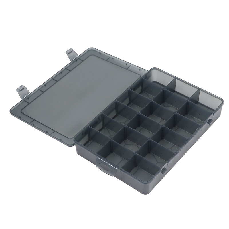 Multi Compartment Parts Box Removable Divider Transparent Plastic 18 Grids