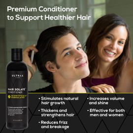 Ultrax Labs Hair Solaye Conditioner for Silky Smooth Hair Growth - Caffeinated Compounds with Chamomile Extract, Women & Men, 8 fl oz, 2 Minute Hair Treatment, Unisex
