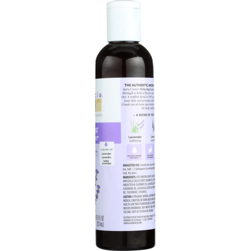 Aura Cacia Lavender Harvest Aromatherapy Body and Massage Oil, 8