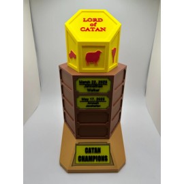 Unbranded Lord of Catan Champions Trophy - 3D Printed with Plaque Space