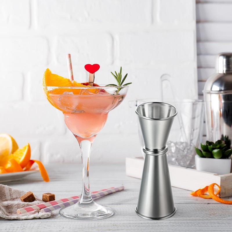 YBEATY 2 Pcs Bartending Jigger Double Jigger Stainless Steel Professional