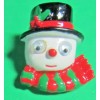 (1) JHB 1" HOLLY BERRY TOP HAT GOOGLY EYES SNOWMAN