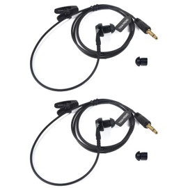 Income Earphones, 1.4 inches (3.5 mm), Single Earphones, For Walkie Talkies, Radio Compatible with Motorola, ICOM, Alinco, Set of 2