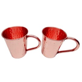 Juego de 2 tazas Moscow Mule de 12 onzas sólidas, auténticas, 100% cobre puro, forma cilíndrica, hechas a mano (1)