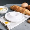 Ceramic Egg Cups for Soft Boiled Eggs, White Egg Cup,Stackable