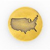 USA Silhouette Gold Magnetic Golf Ball Marker with Hat Clip