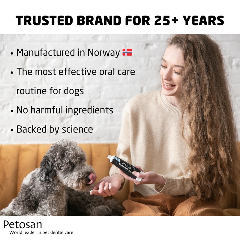 Petosan Poultry Flavour Toothpaste for Dogs - Anti-Tartar, Plaque Control,