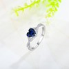 CARICY 925 Sterling Silver Infinity Heart Ring September Sapphire Birthstone