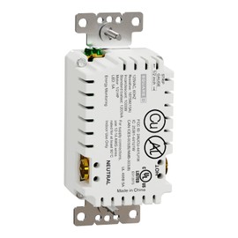 Square D by Schneider Electric Z-Wave Smart Outlet, Tamper Resistant Energy Monitoring Duplex Smart Home Compatible Electrical Outlet, 15A 120VAC, 1-Gang, Flush Mount, Matte White (SQR44102WHZ)