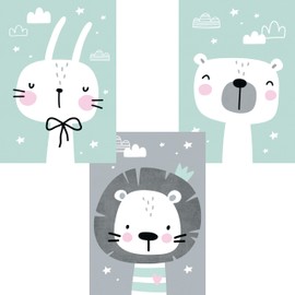 Lalelu-Prints Children's Room Poster Set of 3 DIN A4 I Nursery Decoration Girl Boy I Wall Decoration Wall Murals