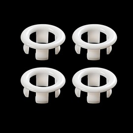 4-Pack Sink Circular Overflow Hollow Ring,Overflow Drain Cover,Kitchen Bathroom Sink Hole Round Basin Cover,Bath Sink Hole Overflow Drain Cap Insert in Hole Spares (White)