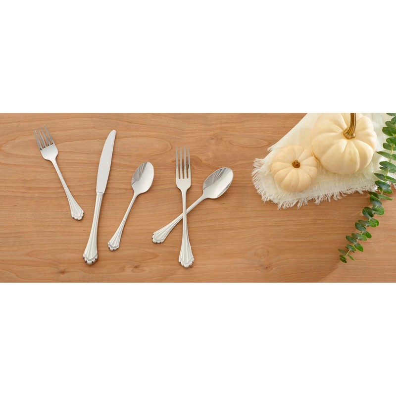 Oneida Marquette Fine Flatware Salad Forks, Set of 4, 18/8