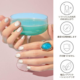 DUKASOU Gel Nail Seals, 28 Pieces Semi-cured Nail Seal, Cured Type, Removable, Gel Nails, for Hands, Refreshing Sheer, Odorless, Hand Glow, Easy Off for Women, Girls, Kids, DIY Decoration, Birthday