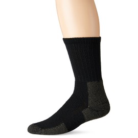 Thorlos Men's Crew Hiking Socks, Black, Large US