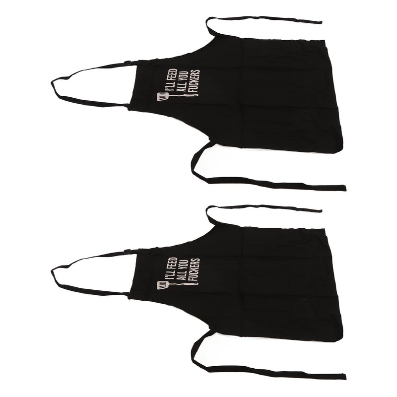 2pcs Kitchen Cooking Aprons Adjustable Bib Soft Chef Apron with