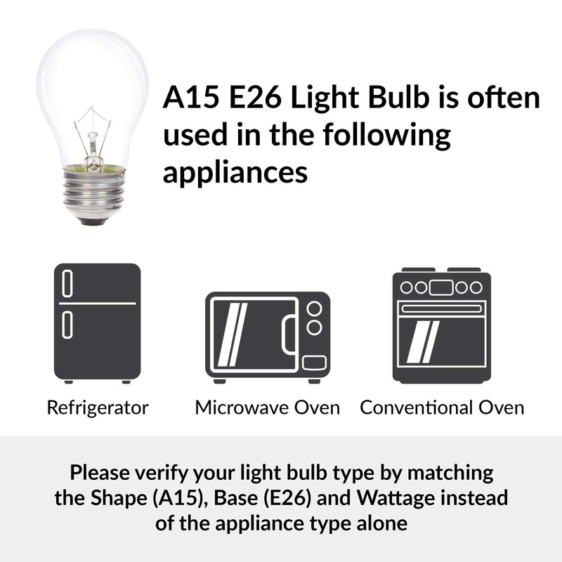Simba Lighting Appliance Light Bulb A15 40W (6 Pack) Incandescent
