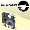 White on Black Tape Label Compatible for DYMO 43621 D1