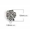 20 Pc Four Leaf Clover 10mm Antiqued Silver Plated Spacer