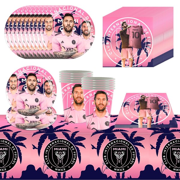 Clvsyh Football Tableware Set, 41 Pieces Football Birthday Tableware, Football