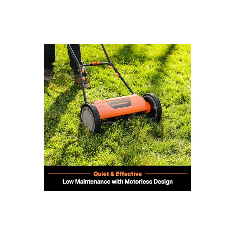LawnMaster LMRM1602 Push Reel Lawn Mower 16-Inch 5-Blade