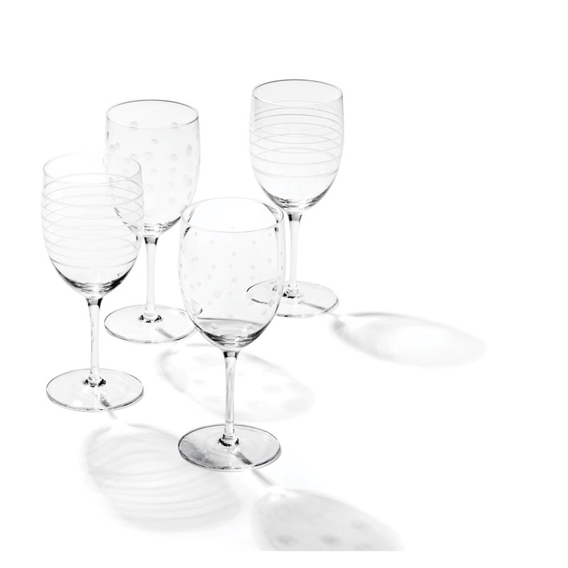 Oneida Mingle Wine Glasses, Set of 4, 4 Count, Clear