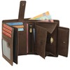 Fa.Volmer® Men's Genuine Leather Wallet with RFID Protection Brown