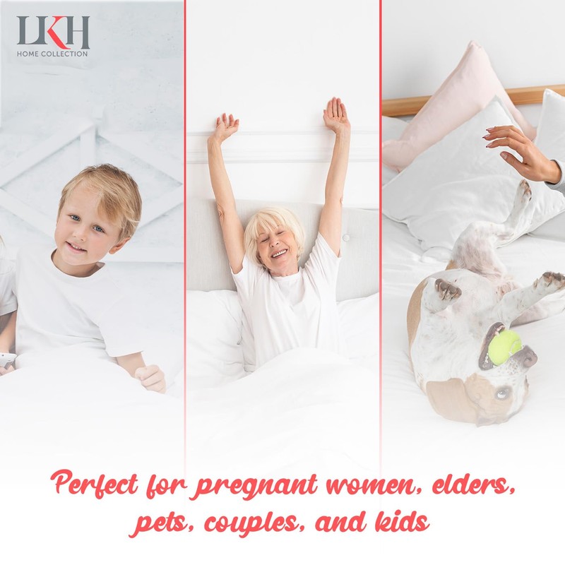 LKH Water Proof Mattress Protector - Hypoallergenic, Noiseless, Breathable, Deep