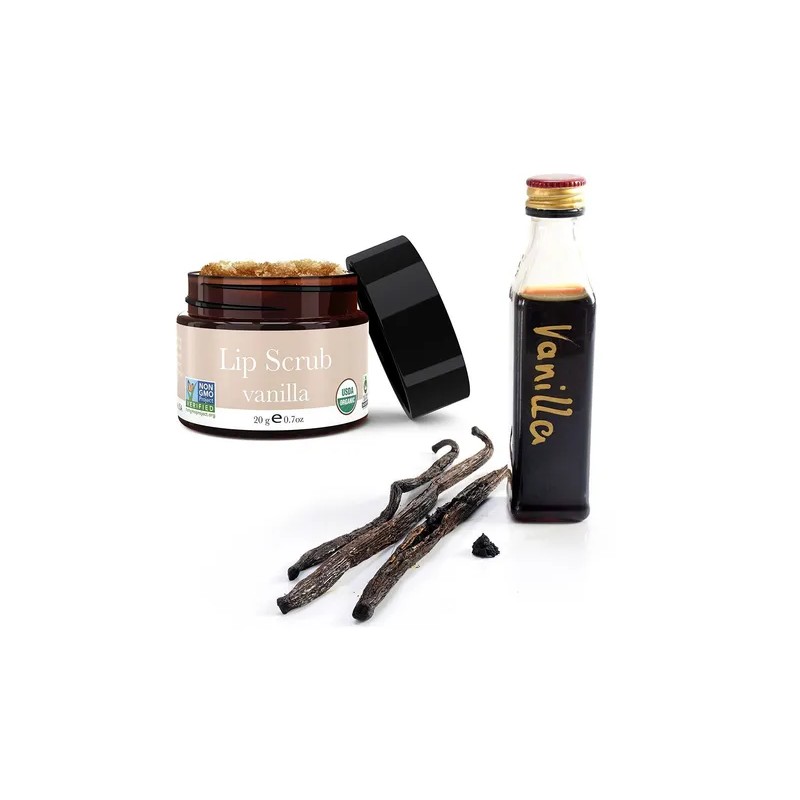Orgánica Exfoliante Labial - Vainilla Azúcar Exfoliante, Lab