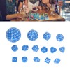 15pcs Complete Polyhedral Dice Set Acrylic D3 to D100 Spherical