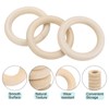 MECCANIXITY 30pcs 2.8" Unfinished Wooden Rings Smooth Natural Wood Macrame