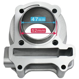 Tupo 47mm 80cc Big Bore Cylinder Piston Ring Gasket Top End Rebuild Kit Compatible with GY6 4-Stroke 139QMB JONWAY TAOTAO ZNEN Roketa ATV Moped Go-Kart