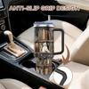 Book Lovers 40Oz Cat Tumbler with Handle and Straw, Stainless