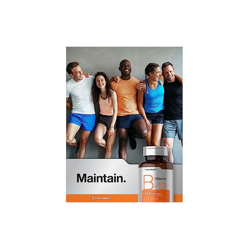 Horb Ach Vitamina B12 2000 Mcg 200 Comprimidos Suplemento Vegetariano