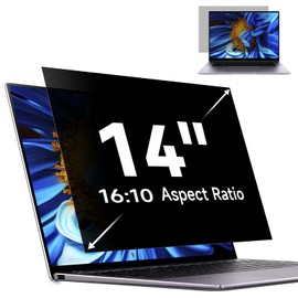 Laptop Privacy Screen 14 Inch Aspect 16:10, Removable Anti Glare Blue Light Protector Filter, 14 In Computer Screen Privacy Shield Compatible with Hp Thinkpad Dell Lenovo Acer Asus Envy Xps
