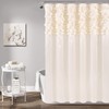 Lush Decor Lillian Shower Curtain | Textured Shimmer Circle Design