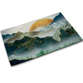 TUBAMQ Welcome Mountain with Sun Doormat Indoor Outdoor Patio Door Mats Non-Slip Entrance Mat for Home,Outside Entry,Yard,Floor,Patio 17x30INCH