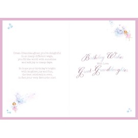 to a Special Great Granddaughter Birthday Card ~ with Lots of Love