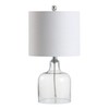 JONATHAN Y JYL1027A 19" Moroccan Blue Glass Table Lamp, Coastal