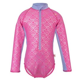 Mermaids 123 Traje de Baño Rashguard Fancy Scales (MX/US, Edad, 4, Fancy Scales)