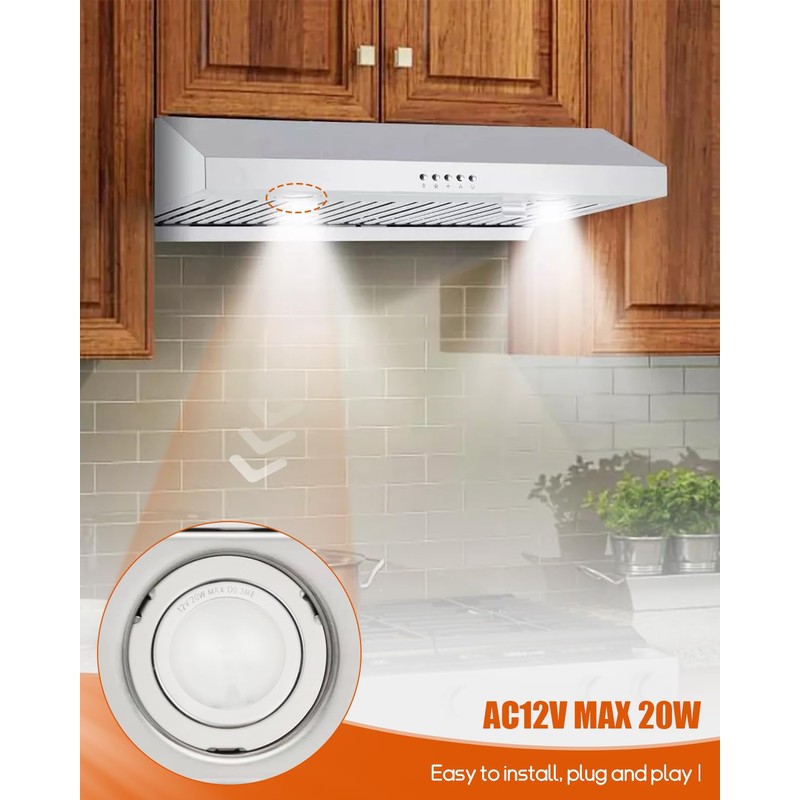 SB02300798 Range Hood Light Fit for Broan Nutone PM500 PM500SS