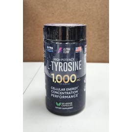 Alpha Flow L-Tyrosine High Potency 150 Capsules Best By 07/2026