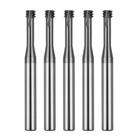 LUOCUT 5pcs UNC1/4-20 CNC Thread Milling Cutter Thread Milling tap Solid Coating Carbide for Steel Stainless Steel