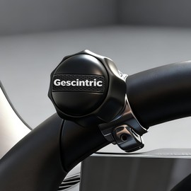 Gescintric Steering Wheel Spinner Knob, Black Logo