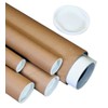 Boxes Fast Mailing Tubes with Caps, 2" x 43", Kraft,
