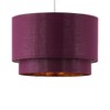 firstchoicelighting Burgundy Ceiling Light Shade, Easy Fit Pendant, Metallic Gold