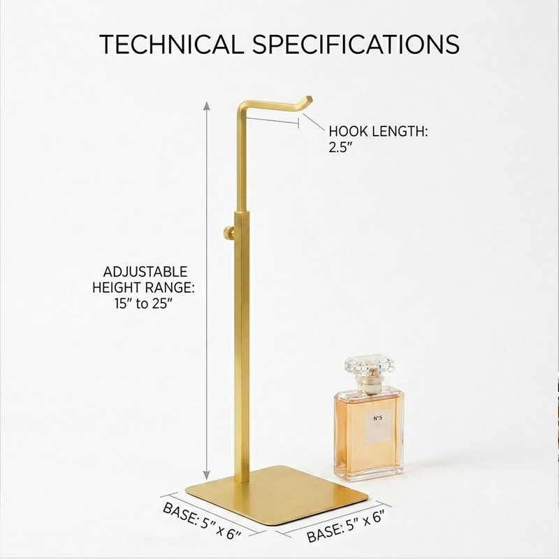 Gold Purse Holder Stand, 2Pcs Adjustable Height table banner stand