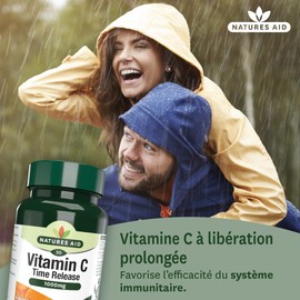 Natures Aid Vitamin C, Time Release 30 Tablets, 1000 mg (with Citrus Bioflavonoids, Slow Release, for the Normal Function of the Immune System, Vegan Society Approved, Made in the UK)