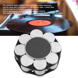 ASHATA Disc Stabilizer,Record Weight Turntable LP Clamp Vibration Damper with Silicone Bottom,for LP Record Player, for Gifting to Enthusiasts